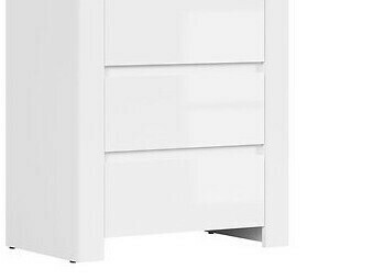 Boekenkast Sonsoru 106 (Wit + Glanzend wit + Eiken)