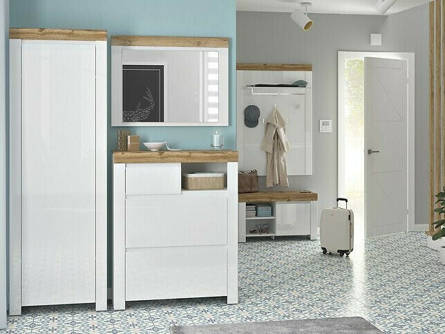 Kapstok Sonsoru 121 (Wit + Wotan eik)