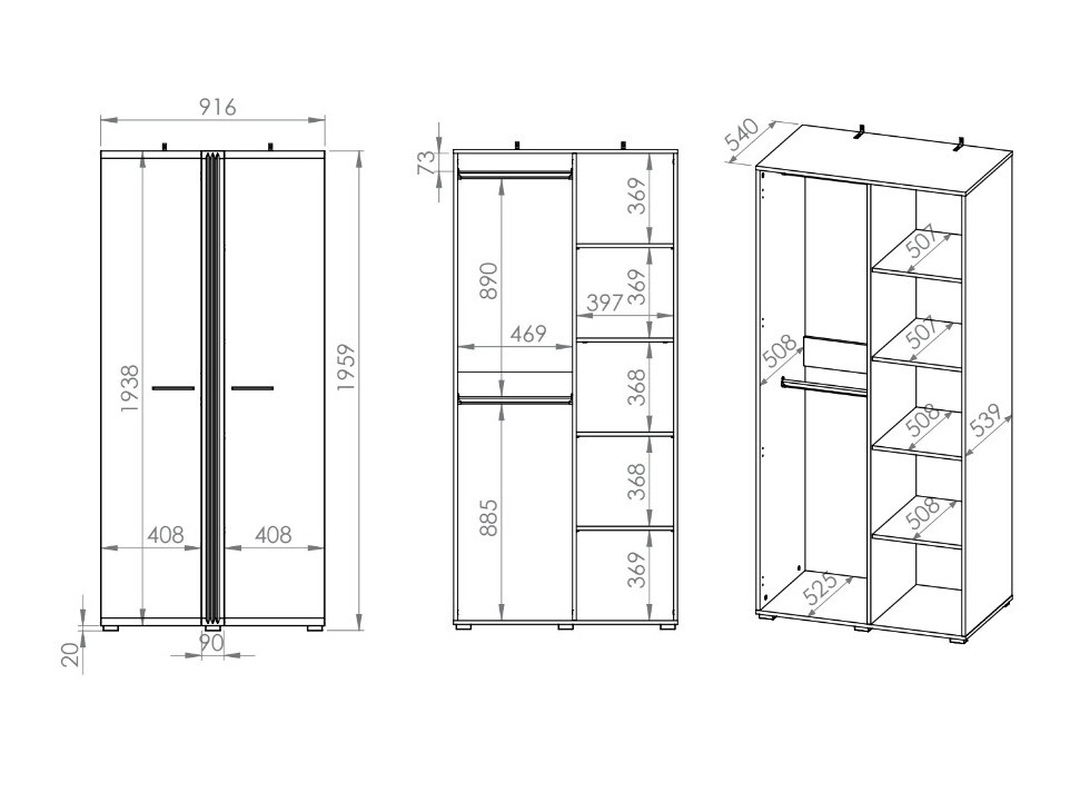 Kledingkast Venleva 100