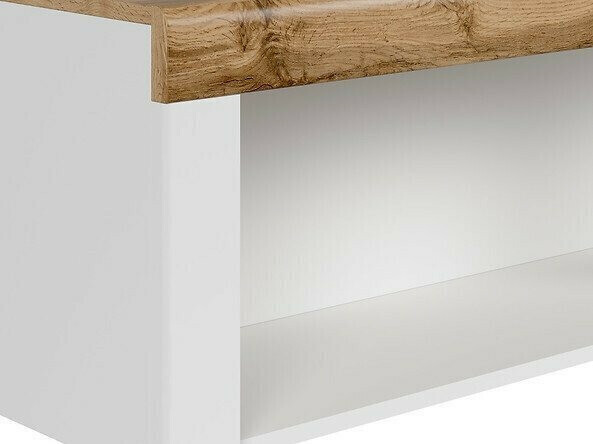 Wandplank Sonsoru 109 (Wit + Glanzend wit + Wotan eik)