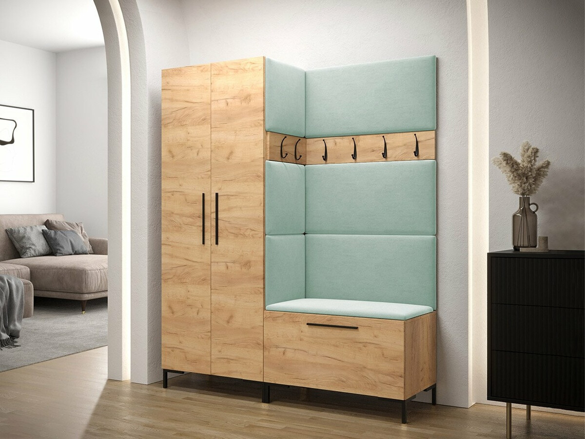 Kledingkast Tivsoa 109 (Craft eiken + Zwart)