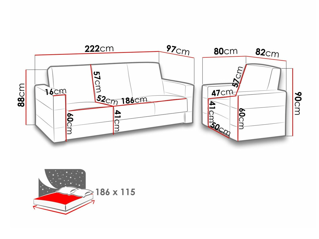 Gestoffeerde meubelset Providence 171 (Soft 011 + Lux 05)