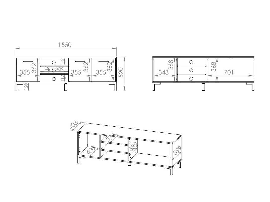 TV-meubel Larnolo 117