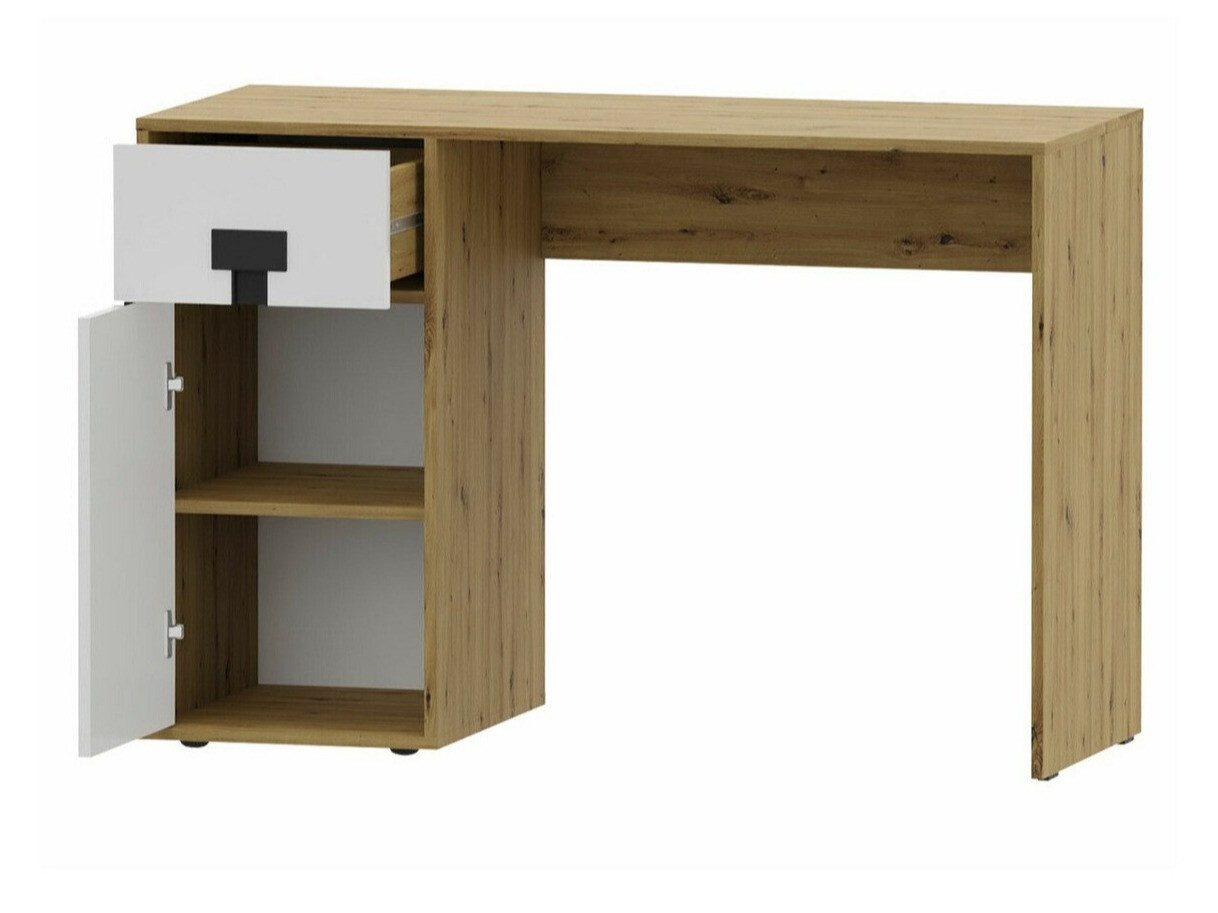 Bureau Florevi 100 (Mat wit + Artisan eiken)