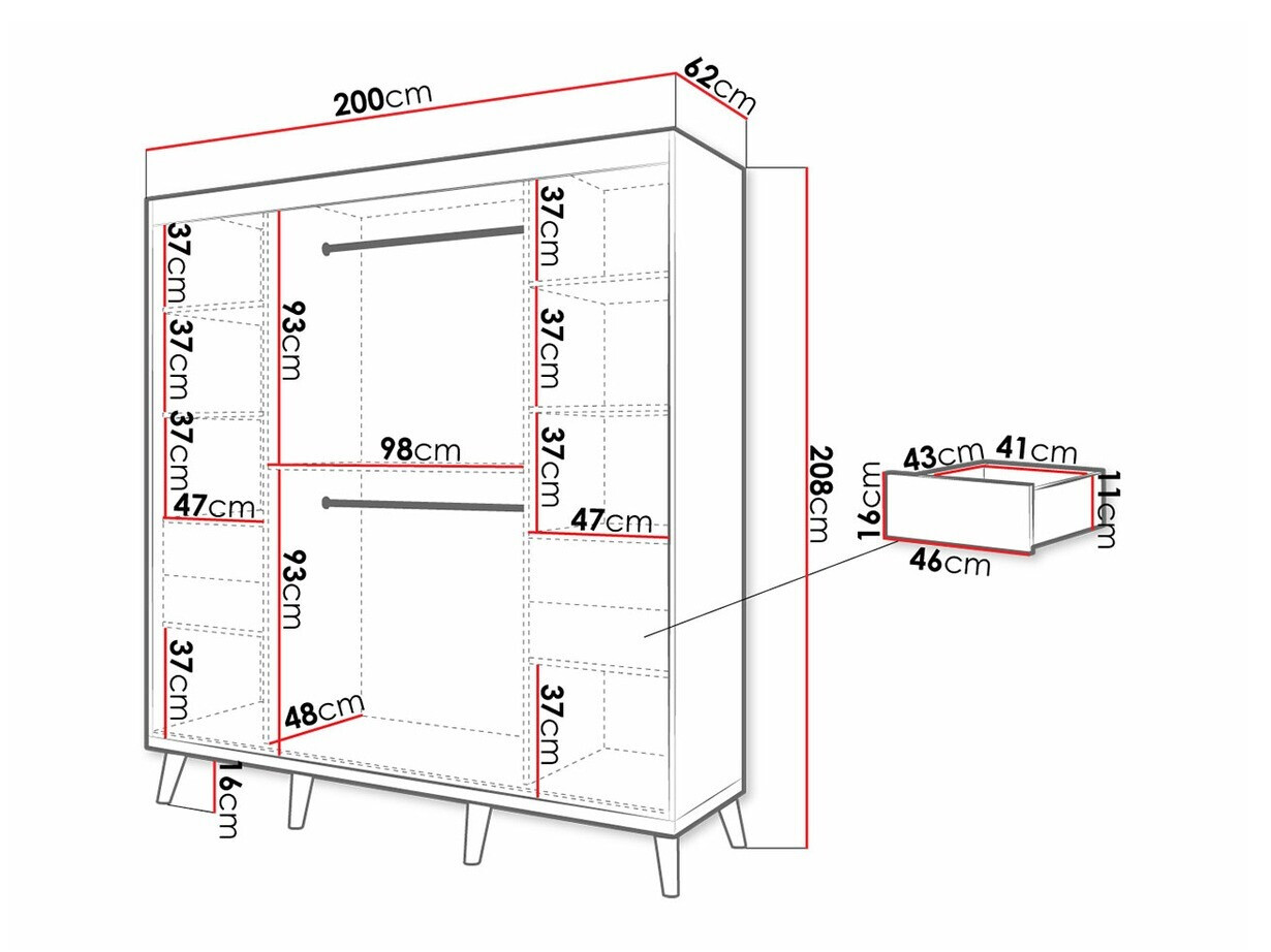 Kledingkast Hartford 300