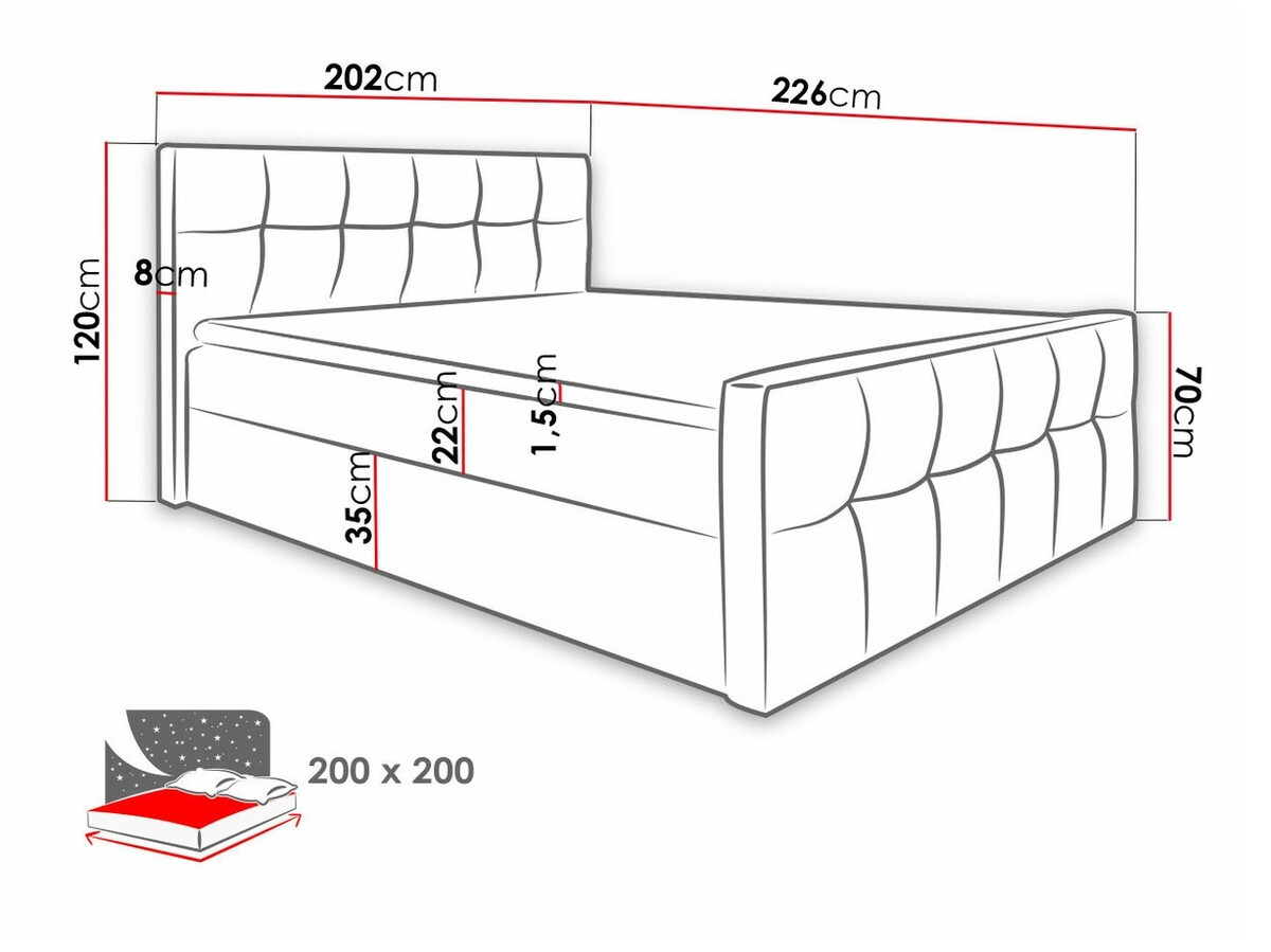 Boxspring Baltimore 138 (Soft 010)