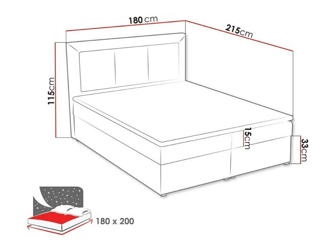 Boxspring Pomona 114 (Victoria 14 853)