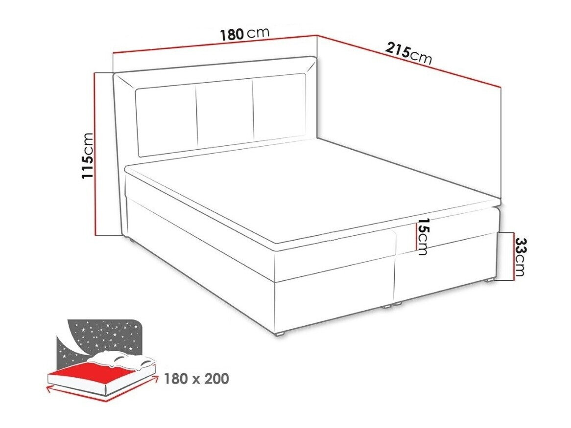 Boxspring Pomona 114 (Victoria 14 867)