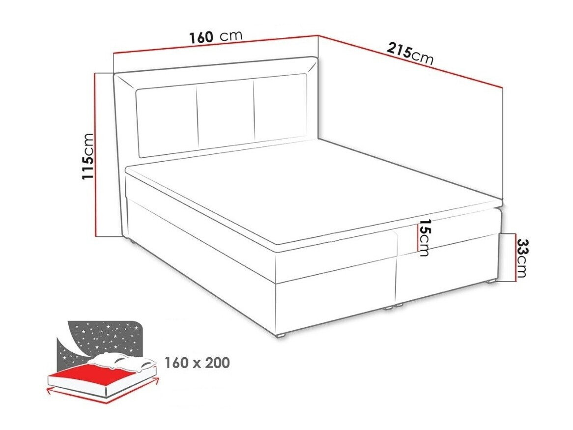 Boxspring Pomona 114 (Victoria 14 869)