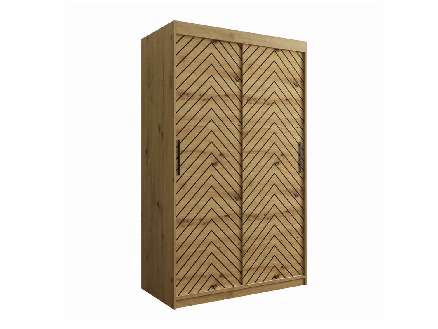 Kledingkast Hartford 308 (Artisan eiken + Zwart)