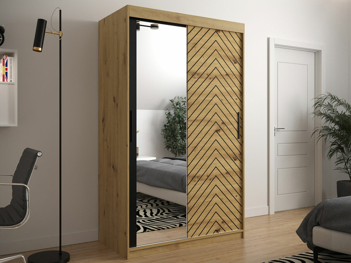 Kledingkast Hartford 309 (Artisan eiken + Zwart)