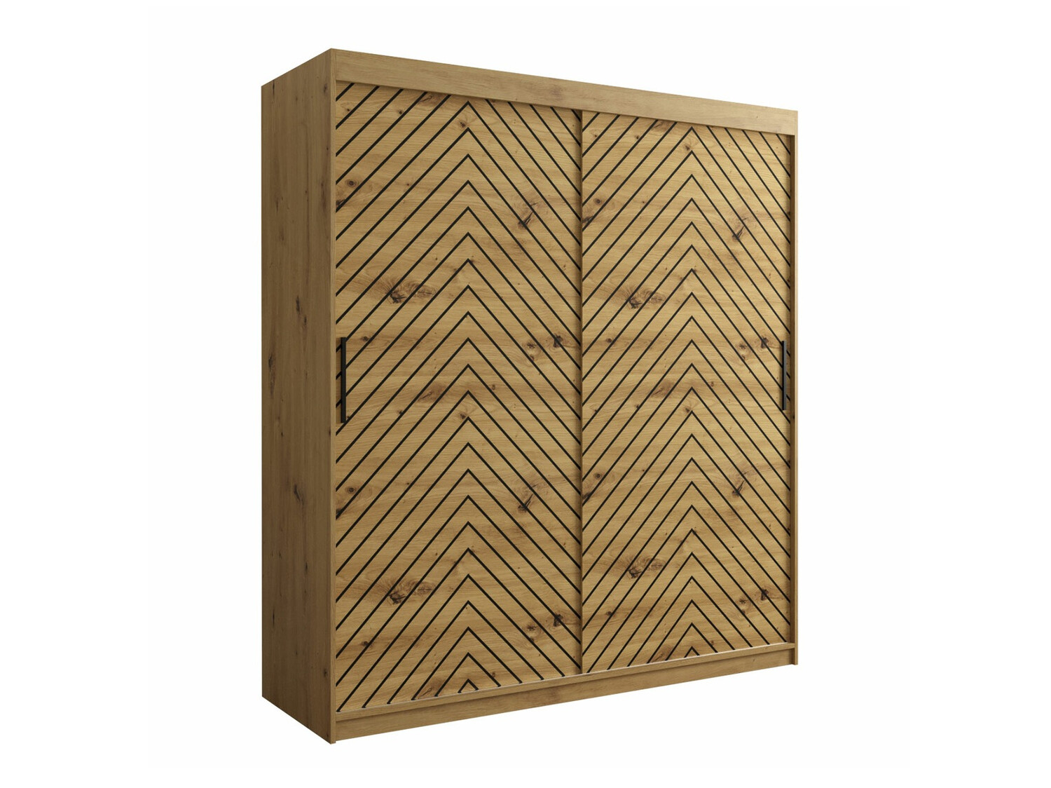 Kledingkast Hartford 312 (Artisan eiken + Zwart)