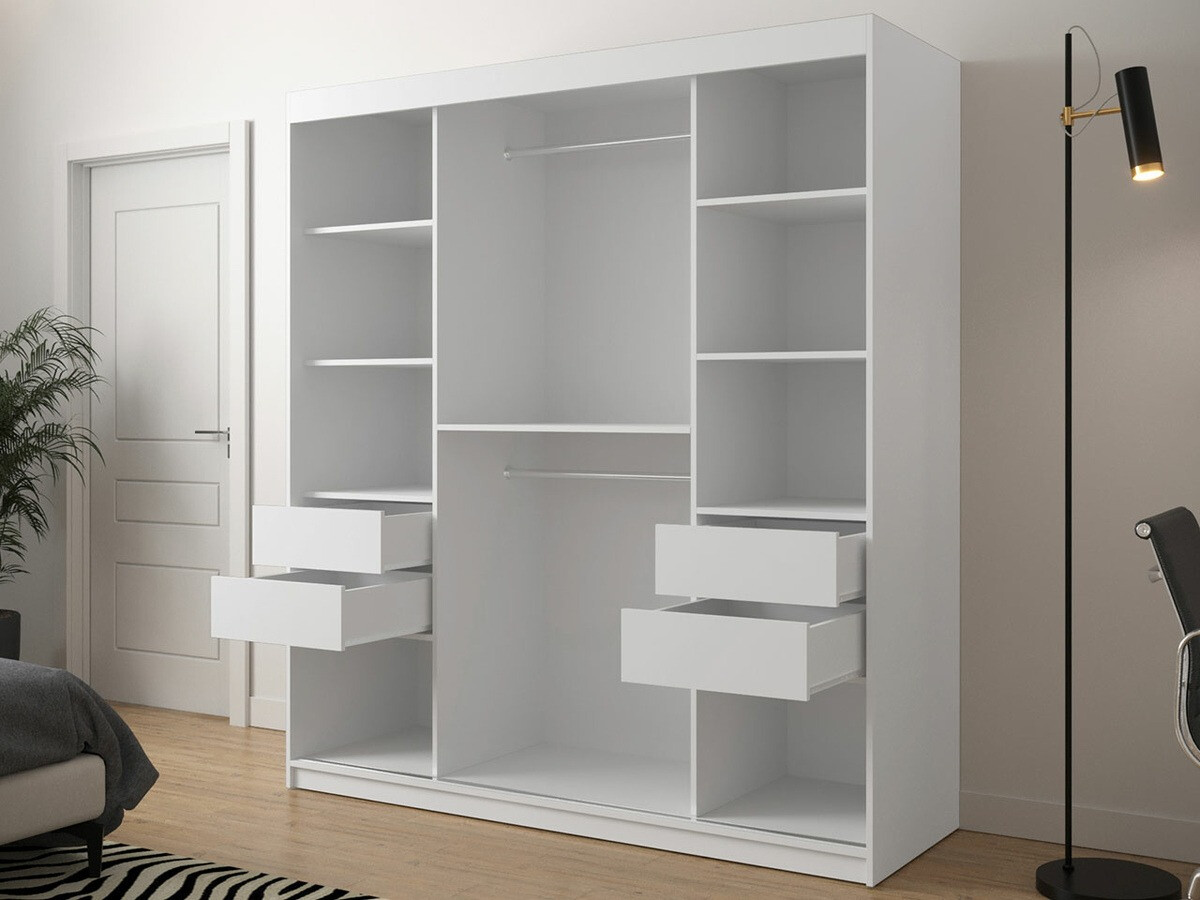 Kledingkast Hartford 312 (Zwart + Artisan eiken)