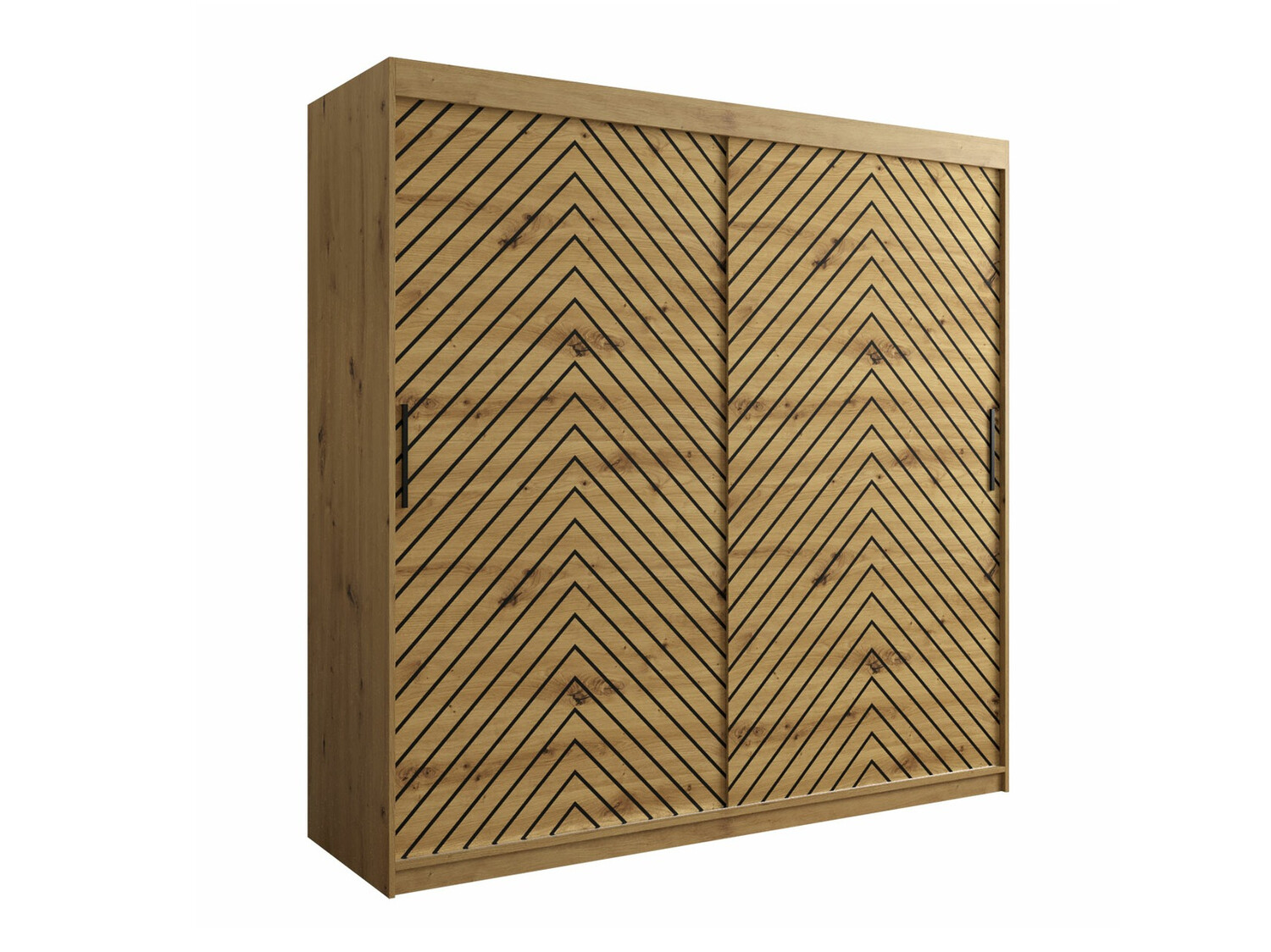 Kledingkast Hartford 314 (Artisan eiken + Zwart)