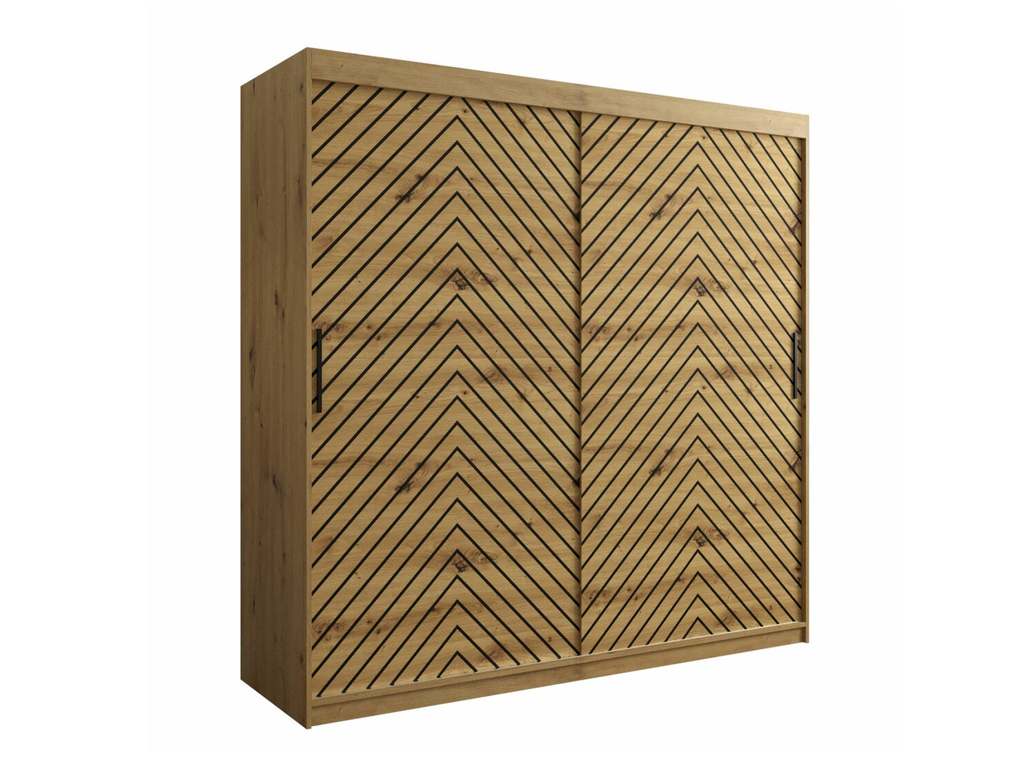 Kledingkast Hartford 314 (Artisan eiken + Zwart)