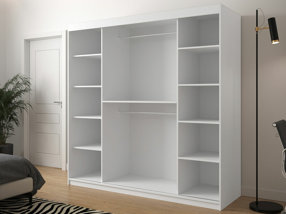 Kledingkast Hartford 315 (Wit + Zwart)