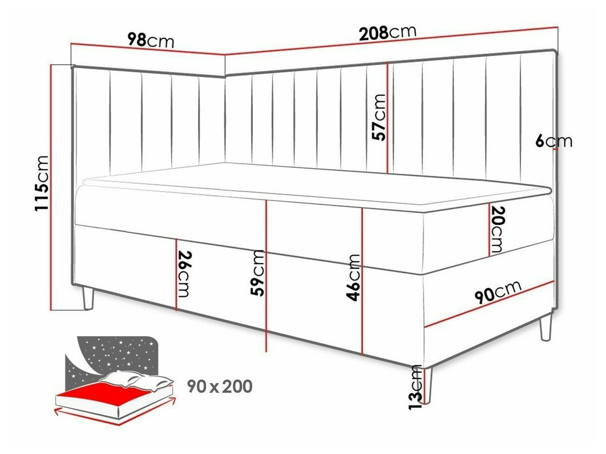 Boxspring Lucus (Soft 017 + Fresh 34)