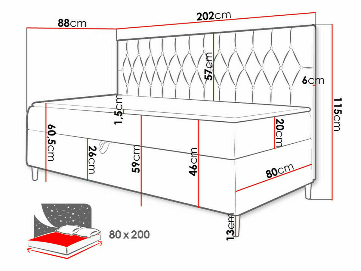 Boxspring Lucus II (Soft 017 + Fresh 17)