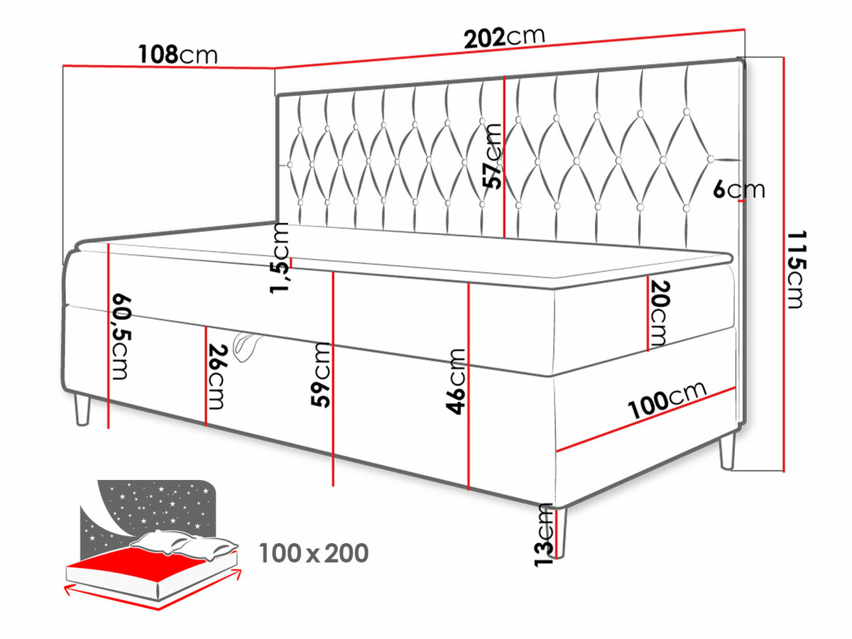 Boxspring Lucus II (Soft 017 + Fresh 1)