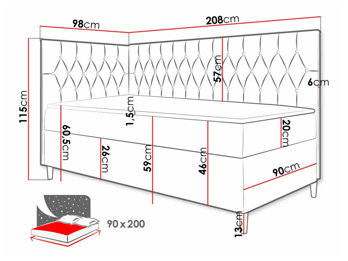 Boxspring Lucus III (Soft 017 + Fresh 4)