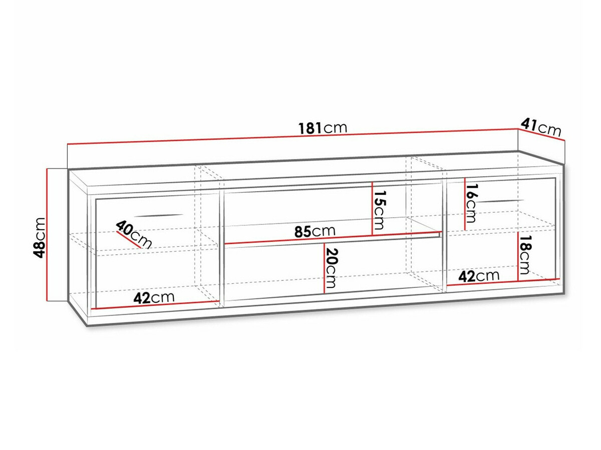 TV-meubel Etrmoni 111 (Licht hout + Eiken)