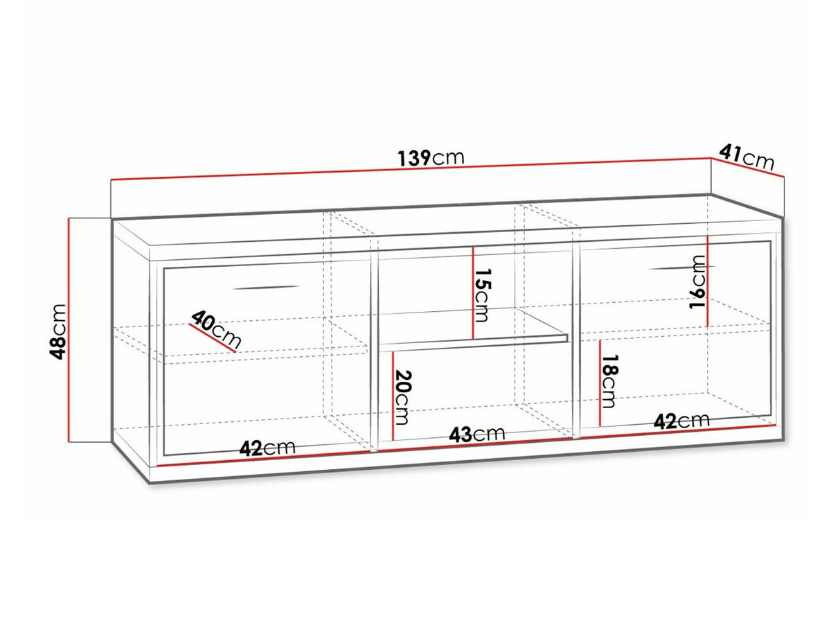 TV-meubel Etrmoni 112 (Licht hout)