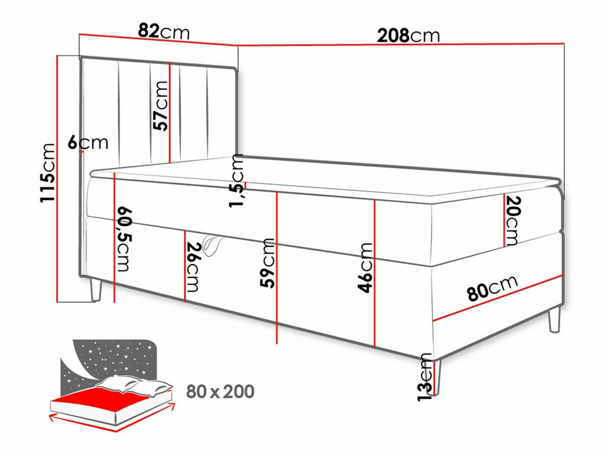 Boxspring Lucus VI (Soft 017 + Fresh 34)