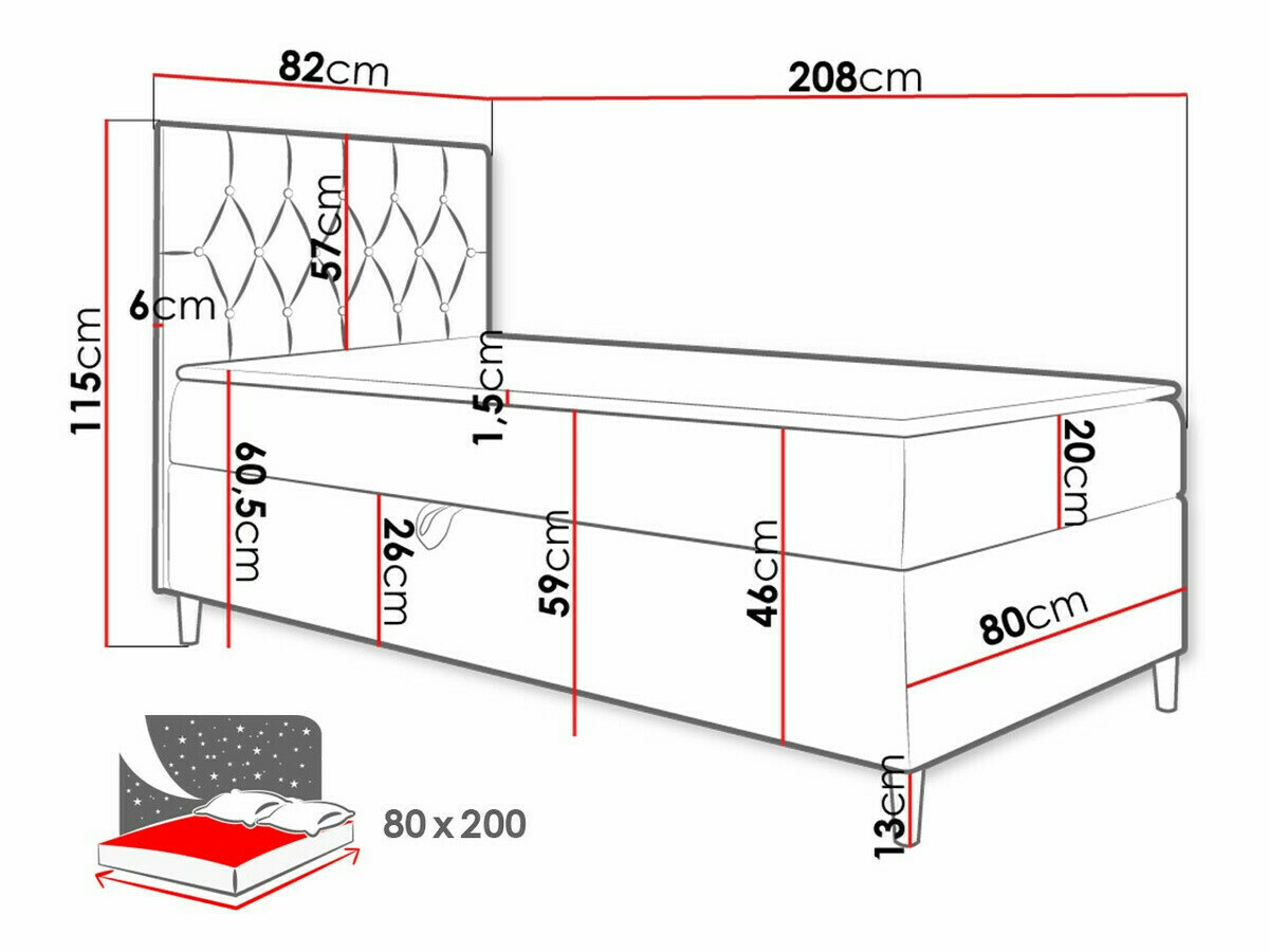 Boxspring Lucus VII (Soft 017 + Fresh 11)