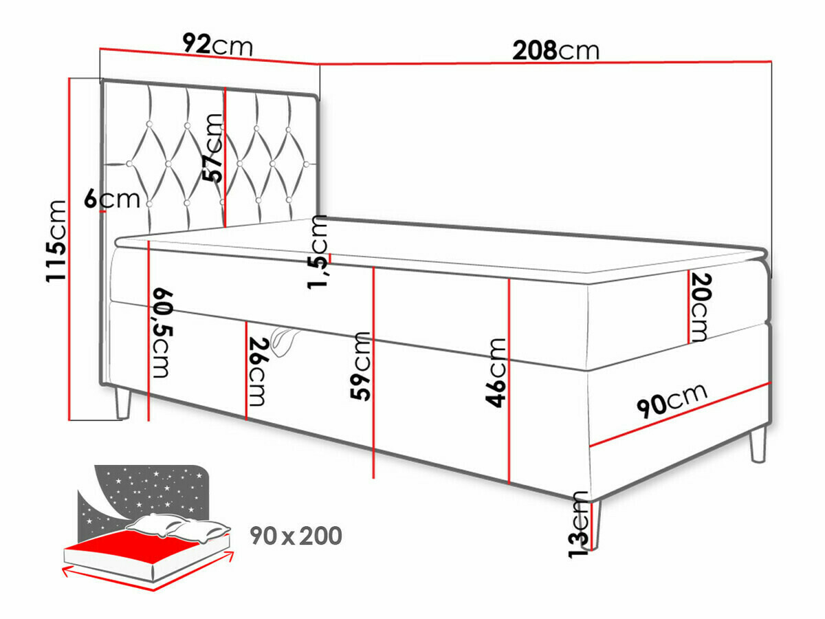 Boxspring Lucus VII (Soft 017 + Fresh 34)
