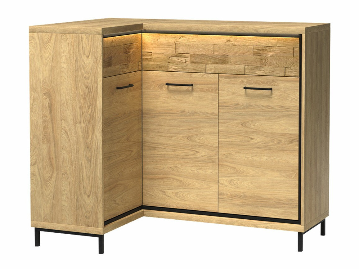 Hoekladekast Etrmoni 121 (Licht hout + Eiken)