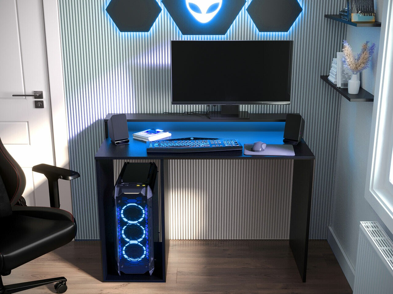Gaming bureau Lila I (Zwart)