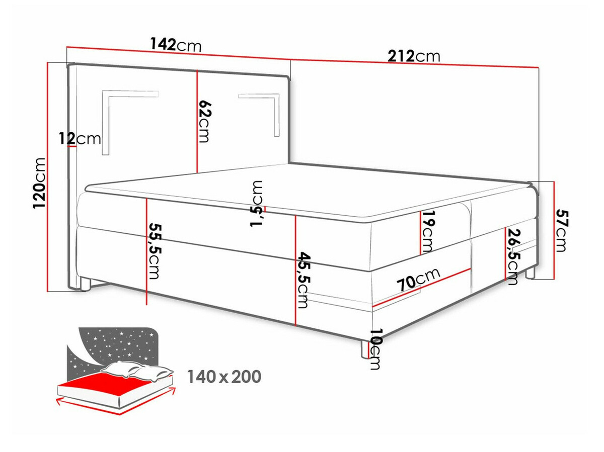 Boxspring Vallis (Soft 011)