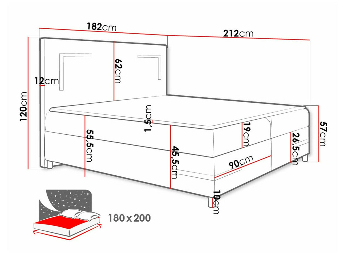 Boxspring Vallis (Soft 017)