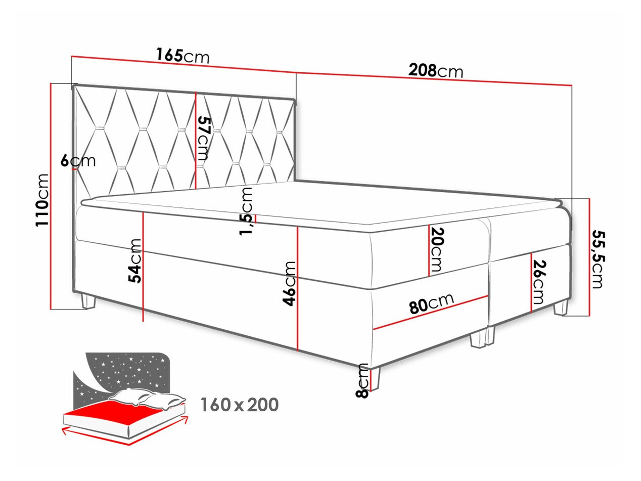 Boxspring Baltimore 176 (Fresh 1)