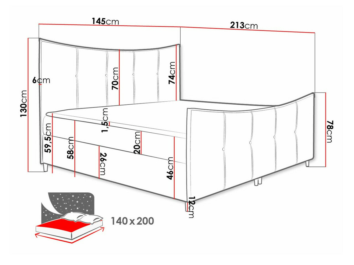 Boxspring Fons (Fresh 8)