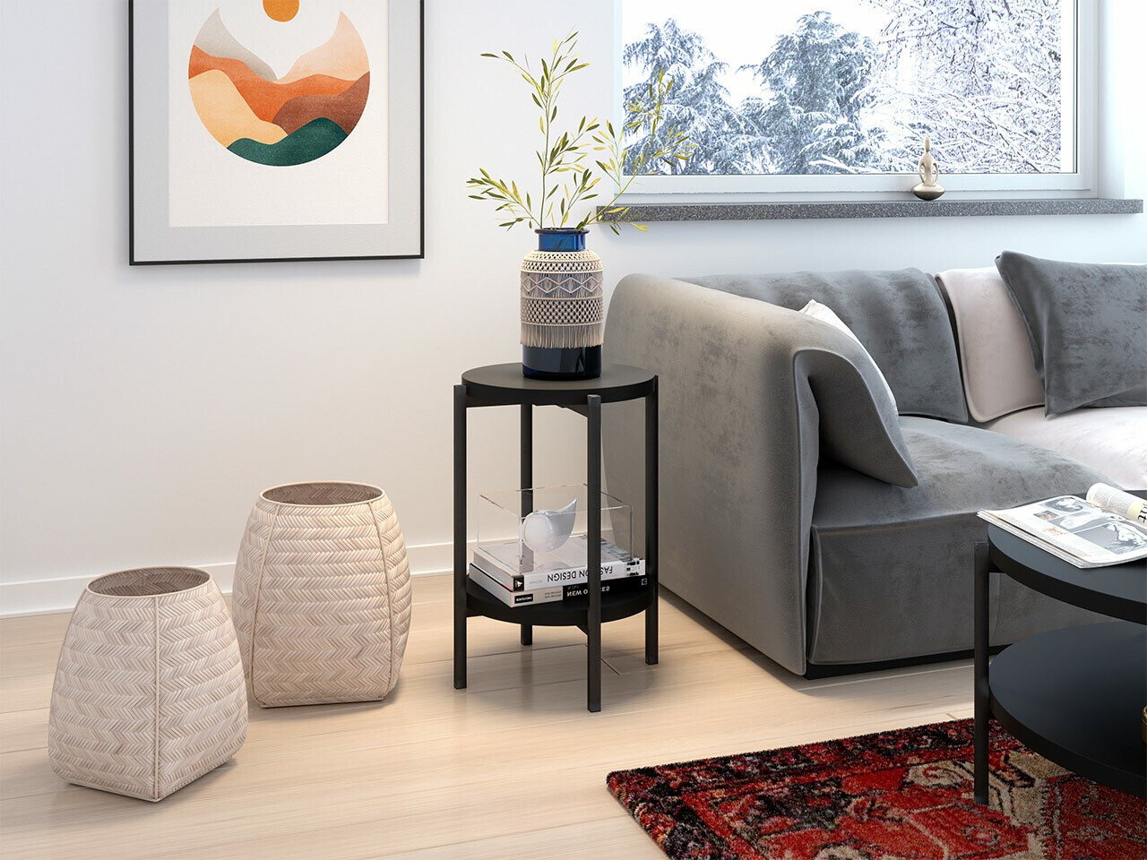 Bijzettafel Providence 179 (Zwart)