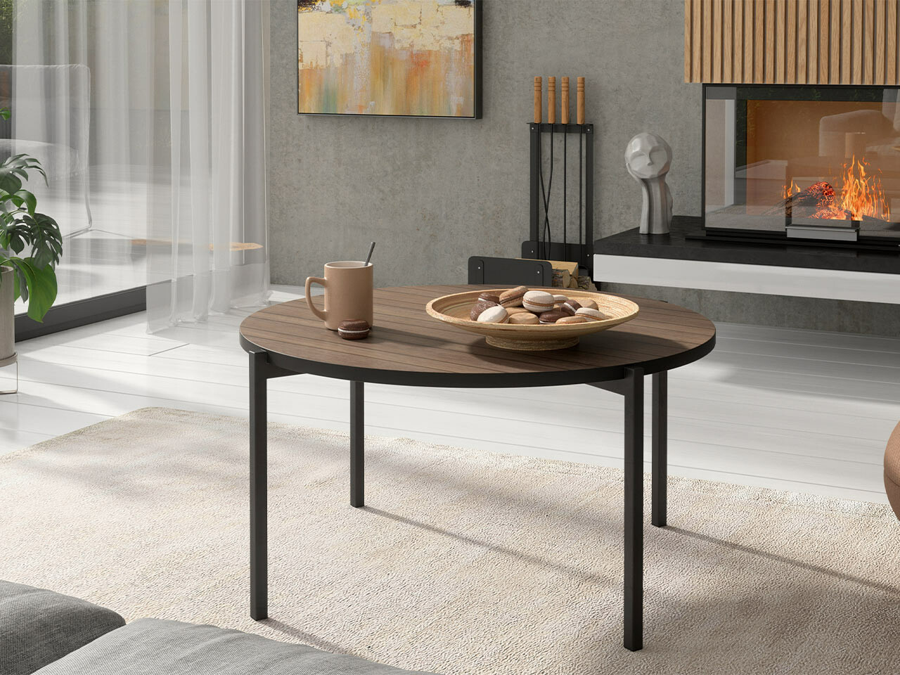 Salontafel Providence 180 (Bruin + Zwart)