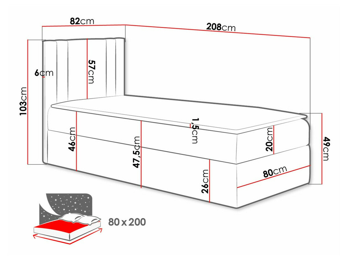 Boxspring Mel I (Kameleon 63)