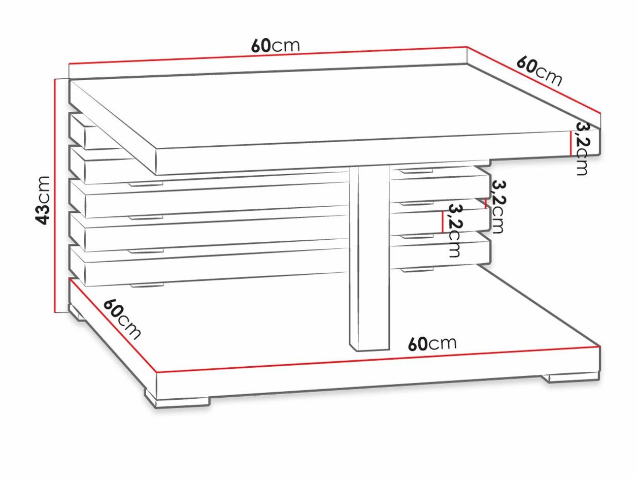 Salontafel Goodyear 123 (Artisan eiken)