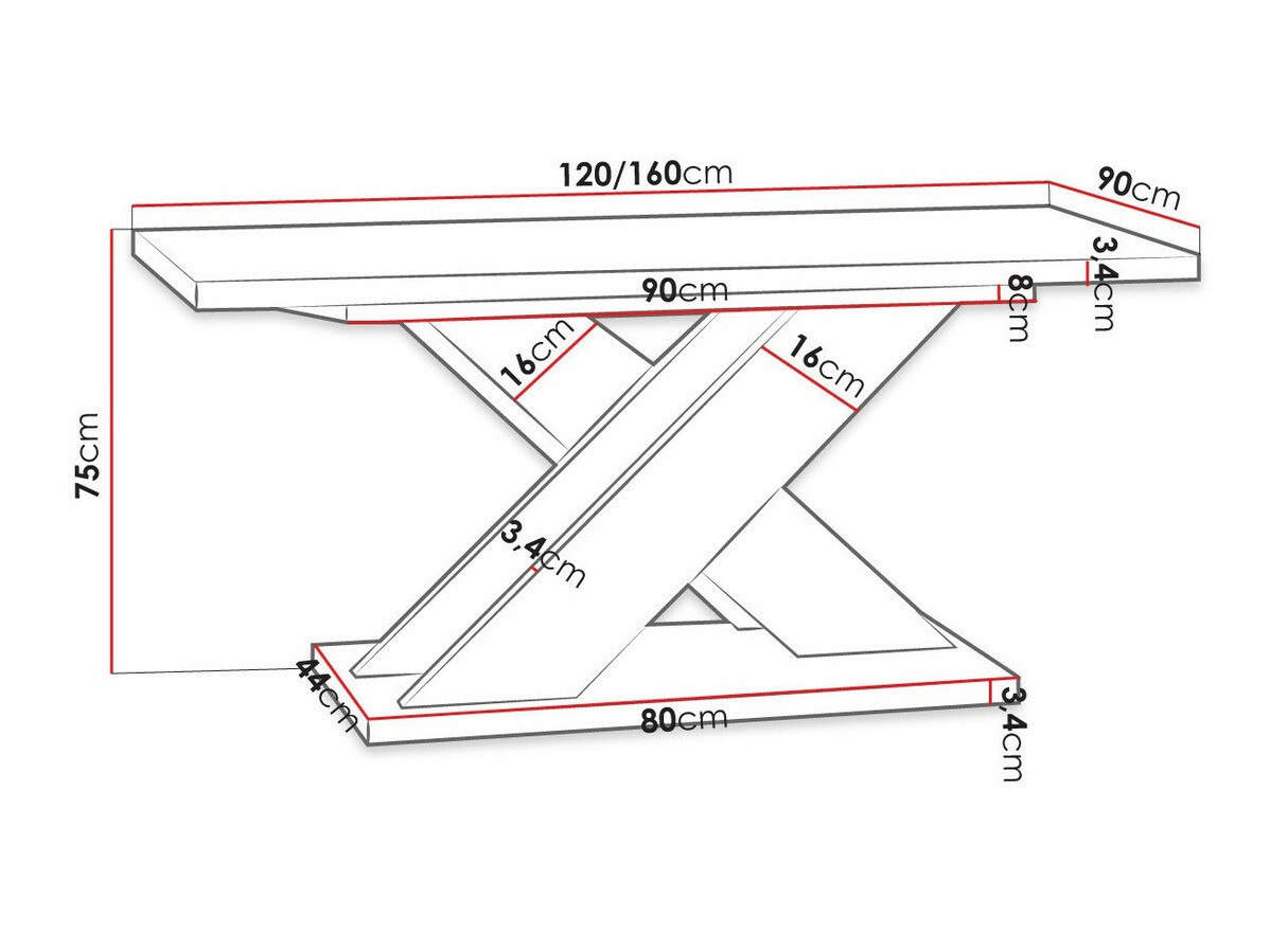 Tafel Goodyear 117 (Grijs + Wit)