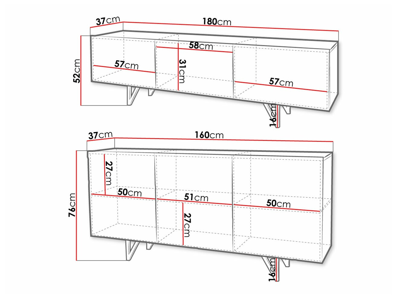 Woonkamerset Audis (Wit + Glanzend wit)