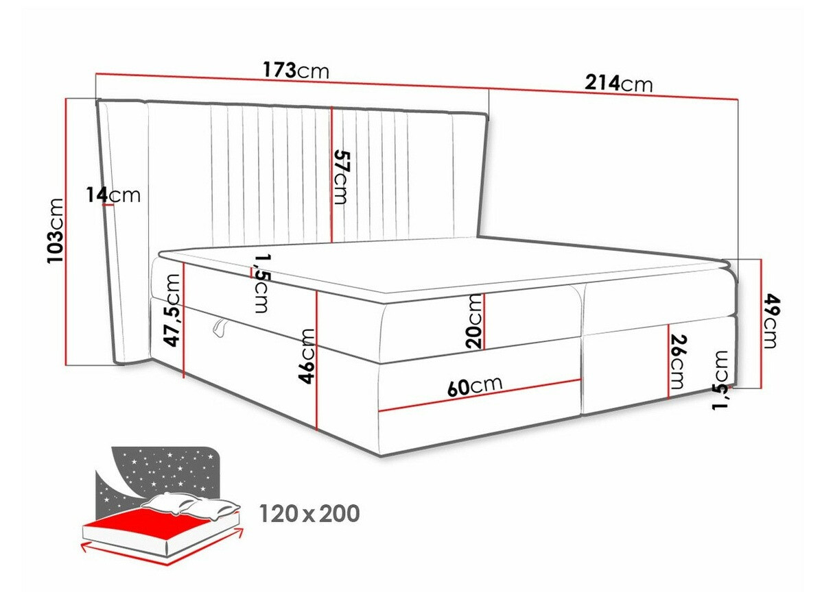 Boxspring Fenestra (Magic Velvet 2217)