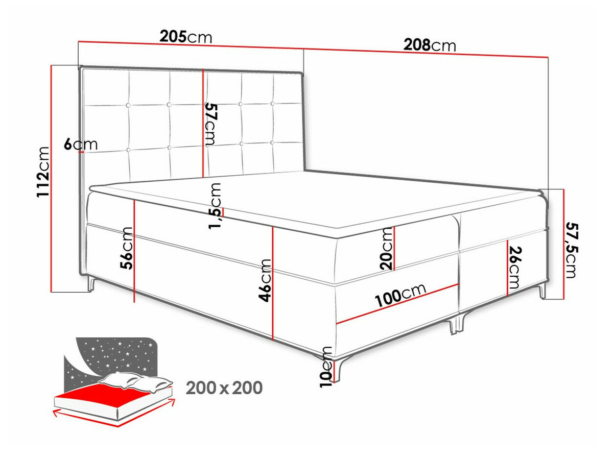 Boxspring Porta (Fresh 4)