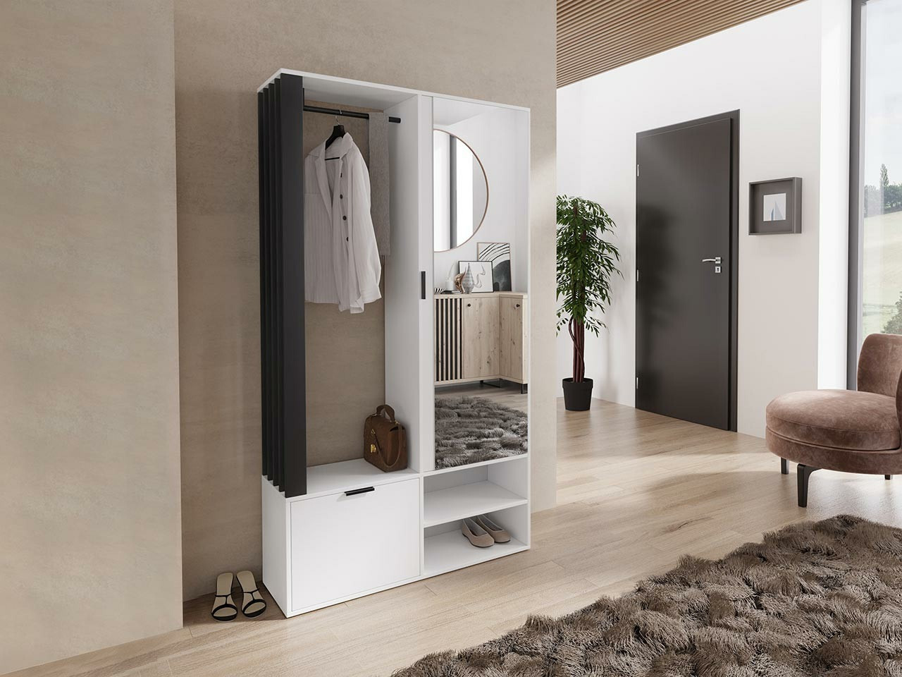 Gangmeubelset Stanton 145 (Wit + Zwart)