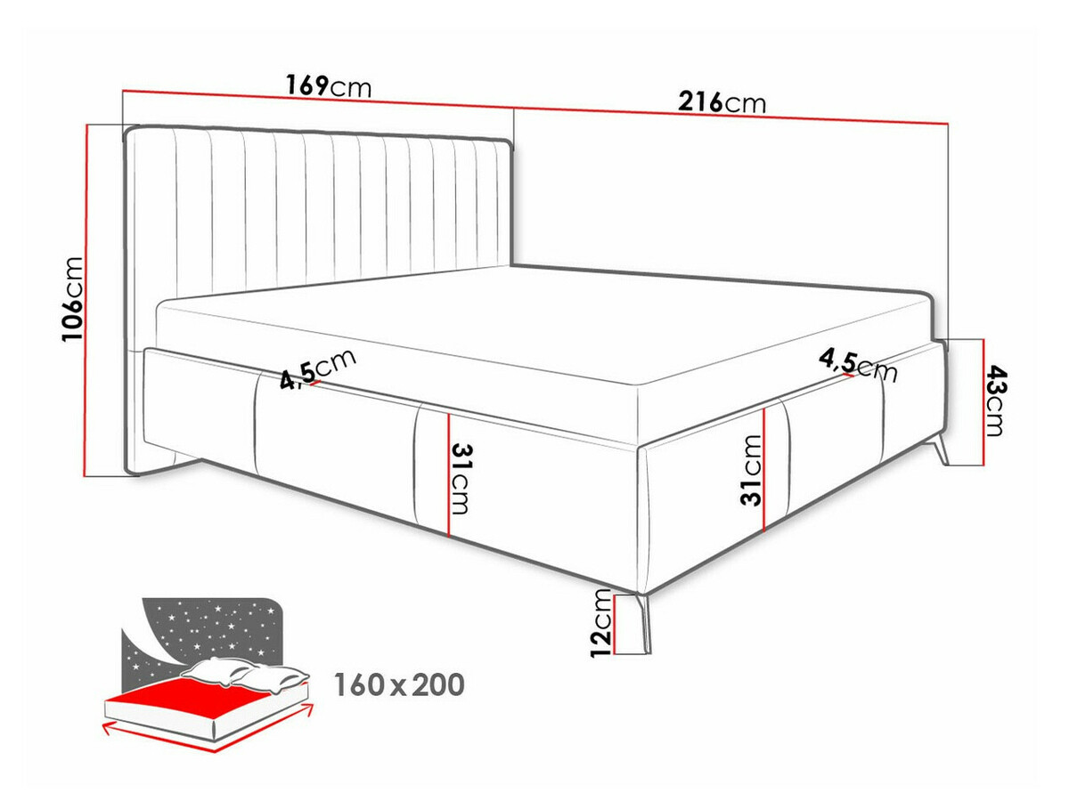 Bed ComfiDream Onana (Fresh 11)