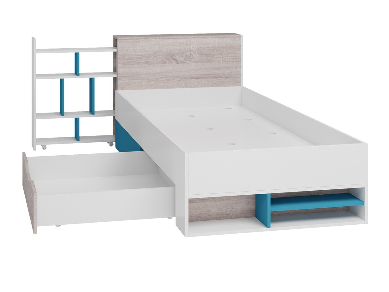 De reeks van de kinderkamer Camteso 114 (Zwart + Eiken + Beige)
