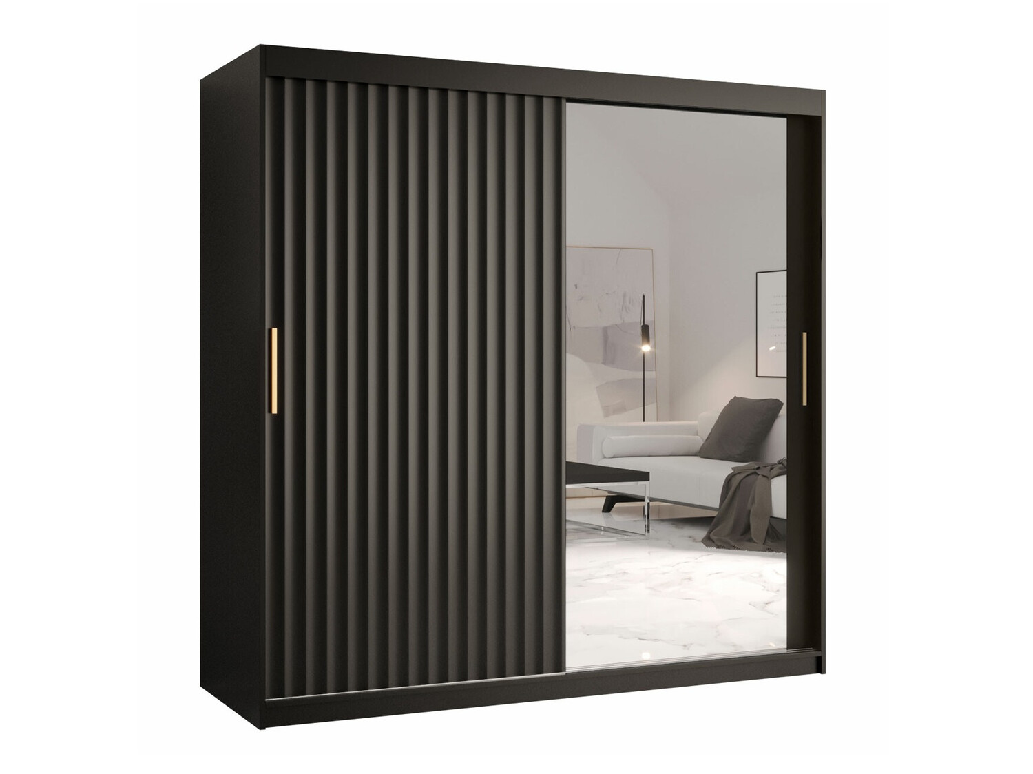 Kledingkast Hartford 338 (Zwart)