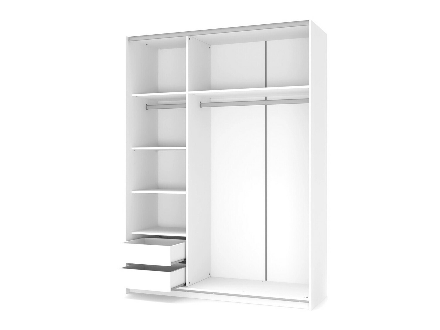 Kledingkast Cirveso 110 (Sonoma eik + Glanzend wit)