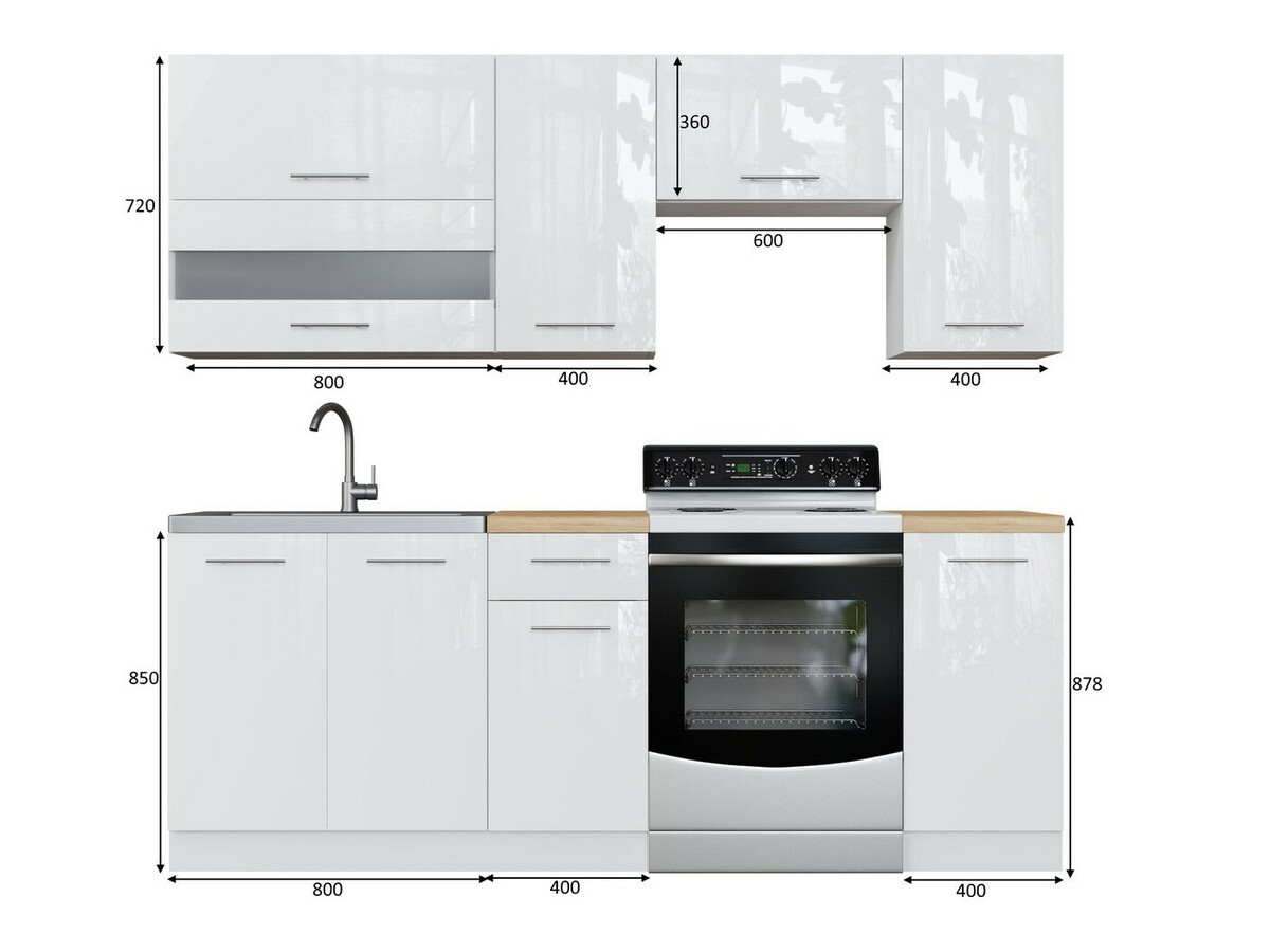 Modulaire keukenset Tiffa Grey 104