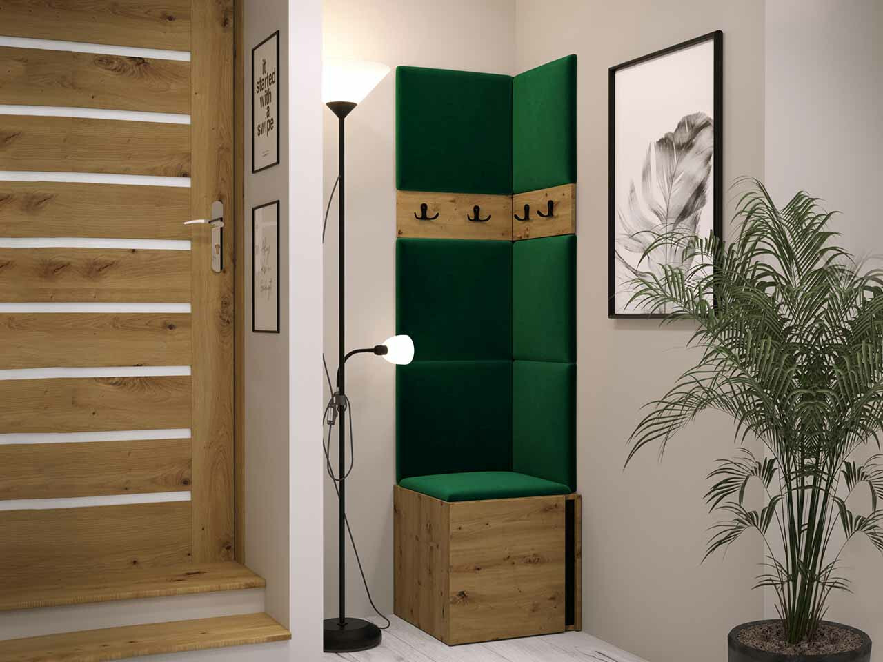 Gangmeubelset Hartford 347 (Artisan eiken + Zwart)